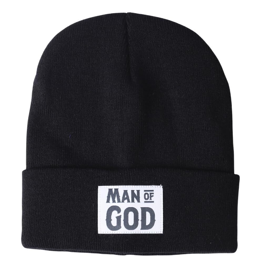 5608 Man of God Black Beanie Hats and | Knitted Hats Cotton Beanie Hats